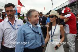   Race 1, Franvßois Ribeiro, Eurosport and Jean Todt (FRA), President FIA with his wife Michelle Yeoh   13.04.2014. World Touring Car Championship, Rounds 01 and 02, Marrakech, Morocco.