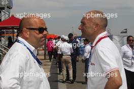   Autograph session, Andrea Adamo (ITA), Chief Designer, Honda Racing Team Jas and  Gabriele Tarquini (ITA) Honda Civic WTCC, Castrol Honda WTC Team   13.04.2014. World Touring Car Championship, Rounds 01 and 02, Marrakech, Morocco.
