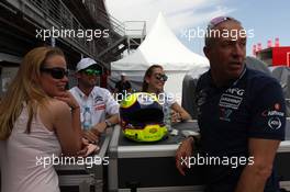   Tom Coronel (NLD) Cevrolet RML Cruze TC1, Roal Motorsport and his girlfriend with JosÃ© Maria Lopez (ARG) Citroen C-Elysee WTCC, Citroen Total WTCC and his wife  11.04.2014. World Touring Car Championship, Rounds 01 and 02, Marrakech, Morocco.