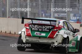   Race 1, Crash, Tiago Monteiro (POR) Honda Civic WTCC, Castrol Honda WTC Team   13.04.2014. World Touring Car Championship, Rounds 01 and 02, Marrakech, Morocco.