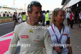   Free Practice 1, SÃ©bastien Loeb (FRA) Citroen C-ElysÃ©e WTCC, Citroen Total WTCC and his wife   12.04.2014. World Touring Car Championship, Rounds 01 and 02, Marrakech, Morocco.