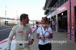   Free Practice 1, SÃ©bastien Loeb (FRA) Citroen C-ElysÃ©e WTCC, Citroen Total WTCC and his wife   12.04.2014. World Touring Car Championship, Rounds 01 and 02, Marrakech, Morocco.