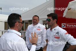 10.04.2014-  (L-R) François Ribeiro, ?Motorsport Development Director, Eurosport Events and Yves Matton (FRA) Managing Director, Citroen Racing with José Maria Lopez (ARG) Citroen C-Elysée WTCC, Citroen Total WTCC