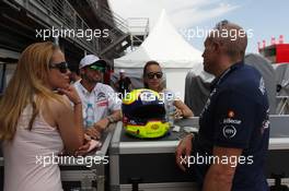   (L-R) Tom Coronel (NLD) Cevrolet RML Cruze TC1, Roal Motorsport and his girlfriend with Dominik Greiner (GER) Team Principal, ALL-INKL_COM Munnich Motorsport  and JosÃ© Maria Lopez (ARG) Citroen C-Elysee WTCC, Citroen Total WTCC with his wife  11.04.2014. World Touring Car Championship, Rounds 01 and 02, Marrakech, Morocco.