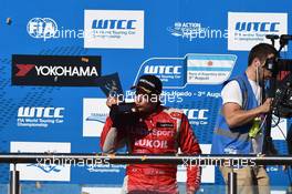 2nd place race two Robert Huff (GBR) LADA Granta 1.6T, LADA Sport Lukoil  01-03.08.2014. World Touring Car Championship, Rounds 15 and 16, Termas de Rio Hondo, Argentina.