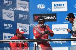 2nd place race two Robert Huff (GBR) LADA Granta 1.6T, LADA Sport Lukoil  01-03.08.2014. World Touring Car Championship, Rounds 15 and 16, Termas de Rio Hondo, Argentina.