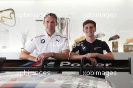 27.28.04.2015. Munich, Germany, Welcome Event for the BMW Junior Program 2015 - PORTRAIT,  Dirk Adorf (Chief instructor, BMW Motorsport Junior Program) and Trent Hindman (US, driver in the BMW Motorsport Junior Program 2015) - This image is copyright free for editorial use © BMW AG