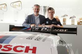 27.28.04.2015. Munich, Germany, Welcome Event for the BMW Junior Program 2015 - BMW Motorsport welcomes the drivers, Jens Marquardt (BMW Motorsport Director) and  Louis Delatraz (CH, driver in the BMW Motorsport Junior Program 2015) - This image is copyright free for editorial use © BMW AG