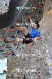 27.-28.04.2015. Insbruck, Austria, Welcome Event for the BMW Junior Program 2015 - Indoor Climbing with all drivers and instructor Stefan Glowacz (extrem climber) - This image is copyright free for editorial use © BMW AG