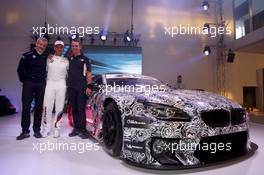 Nürburgring (DE), 14th May 2015. 24h race, BMW M6 GT3 Presentation, Jens Marquardt (DE) BMW Motorsport Director, Jörg Müller (DE), Frank van Meel (NL) Chairman of the Board of Management of BMW M GmbH. This image is copyright free for editorial use © BMW AG (05/2015).