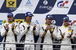 Nürburgring (DE), 17th May 2015. 24h race, 2nd Place BMW Sports Trophy Team Marc VDS , BMW Z4 GT3 #25, Maxime Martin (BE), Lucas Luhr (DE), Richard Westbrook (GB), Markus Palttala (FI). This image is copyright free for editorial use © BMW AG (05/2015).