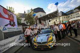 13.05.2015. Nürburgring, Germany - Jörg Müller, Dirk Adorf, Augusto Farfus, Nicky Catsburg, BMW Sports Trophy Team Marc VDS, BMW Z4 GT3 - 13 Mai 2015 - Adenauer Racing Day 2015 / ADAC Zurich 24h-Rennens 2015 / Nordschleife - This image is copyright free for editorial use © BMW AG
