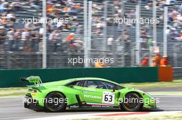 #63 GRT GRASSER RACING TEAM (AUT) LAMBORGHINI HURACAN GT3 11-12.04.2015. Blancpain Endurance Series, Rd 1, Monza Italy.