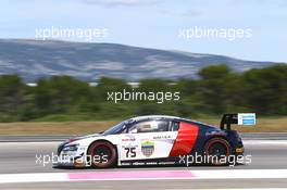 #75 ISR (CZE) AUDI R8 LMS ULTRAMARCO BONANOMI (ITA) FILIP SALAQUADRA (CZE) FREDERIC VERVISH (BEL) 19-20.06.2015. Blancpain Endurance Series, Round 3, Paul Ricard, France