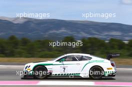 #7 BENTLEY M-SPORT (GBR) BENTLEY CONTINENTAL GT3 GUY SMITH (GBR) ANDY MEYRICK (GBR) STEVEN KANE (GBR) 19-20.06.2015. Blancpain Endurance Series, Round 3, Paul Ricard, France
