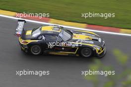 #18 BLACK FALCON (DEU) MERCEDES SLS AMG GT3 OLIVER MORLEY (GBR) SEAN JOHNSTON (USA) MARO ENGEL (DEU) BERND SCHNEIDER (DEU) 23-26.07.2015. Blancpain Endurance Series, Rd 4, 24 Hours of Spa, Spa-Francorchamps, Belgium.