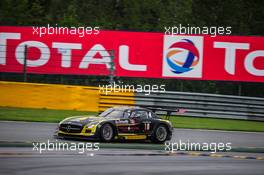 #18 BLACK FALCON (DEU) MERCEDES SLS AMG GT3 OLIVER MORLEY (GBR) SEAN JOHNSTON (USA) MARO ENGEL (DEU) BERND SCHNEIDER (DEU) 23-26.07.2015. Blancpain Endurance Series, Rd 4, 24 Hours of Spa, Spa-Francorchamps, Belgium.