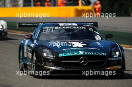 #21 BLACK FALCON (DEU) MERCEDES SLS AMG GT3 HUBERT HAUPT (DEU) ABDULAZIZ BIN TURKI AL FAISAL (SAU) YELMER BUURMAN (NDL) 23-26.07.2015. Blancpain Endurance Series, Rd 4, 24 Hours of Spa, Spa-Francorchamps, Belgium.