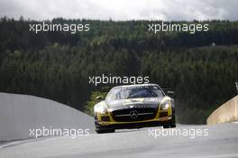 Oliver Morley (GBR) Sean Johnston (USA) Maro Engel (DEU) Bernd Schneider (DEU) Black Falcon  Mercedes SLS AMG GT3 22-26.07.2015. Blancpain Endurance Series, Round 4, 24h Spa-Francorchamps, Belguim