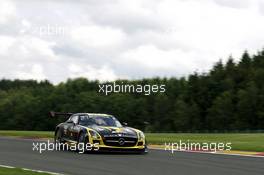 Oliver Morley (GBR) Sean Johnston (USA) Maro Engel (DEU) Bernd Schneider (DEU) Black Falcon  Mercedes SLS AMG GT3 22-26.07.2015. Blancpain Endurance Series, Round 4, 24h Spa-Francorchamps, Belguim