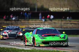 #333 RINALDI RACING (DEU) FERRARI 458 ITALIA GT3 MARCO SEEFRIED (DEU) NORBERT SIEDLER (AUT) 05-06.04.2015 Blancpain Sprint Series, Round 1, Nogaro, Frannce, Coupes De Paques, France