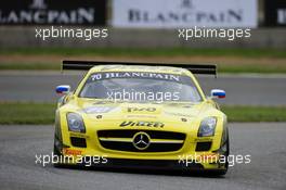 #70 GT RUSSIAN TEAM (RUS) MERCEDES SLS AMG GT3 ALEXEI VASILIEV (RUS) CHRISTOPHE BOUCHUT (FRA) 05-06.04.2015 Blancpain Sprint Series, Round 1, Nogaro, Frannce, Coupes De Paques, France