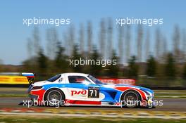 #70 GT RUSSIAN TEAM (RUS) MERCEDES SLS AMG GT3 ALEXEI VASILIEV (RUS) CHRISTOPHE BOUCHUT (FRA) 05-06.04.2015 Blancpain Sprint Series, Round 1, Nogaro, Frannce, Coupes De Paques, France