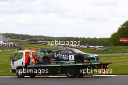 #1 BELGIAN AUDI CLUB TEAM WRT (BEL) AUDI R8 LMS ULTRA GT3 LAURENS VANTHOOR (BEL) ROBIN FRIJNS (NDL) 09.05.2015. Blancpain Sprint Series, Rd 2, Brands Hatch, England. Saturday.
