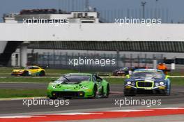 #63 GRT GRASSER RACING TEAM (AUT) LAMBORGHINI HURACAN GT3 MIRKO BORTOLOTTI (ITA) PATRICK KUJALA (FIN) 02-04.10.2015. Blancpain Sprint Series, Rd 6, Misano, Italy.