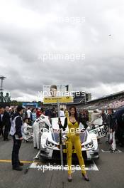 Gridgirl of Marco Wittmann (GER) BMW Team RMG BMW M4 DTM 03.05.2015, DTM Round 1, Hockenheimring, Germany, Friday, Race 2.