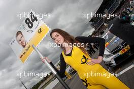 Gridgirl of Maximilian Götz (GER) Mücke Motorsport Mercedes-AMG C63 DTM 03.05.2015, DTM Round 1, Hockenheimring, Germany, Friday, Race 2.