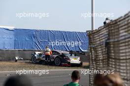 Crash of 3 Paul Di Resta (GBR) HWA AG Mercedes-AMG C63 DTM 11.07.2015, DTM Round 4, Zandvoort, Netherlands, Race 1, Saturday.