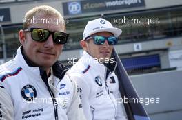 Maxime Martin (BEL) BMW Team RMG BMW M4 DTM and Marco Wittmann (GER) BMW Team RMG BMW M4 DTM 12.09.2015, DTM Round 7, Motorsport Arena, Oschersleben, Germany, Race 1, Saturday.