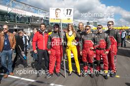 stating grid; grid girl; spectators; Audi Sport Team Abt Sportsline;  27.09.2015, DTM Round 8, Nuerburgring, Germany, Race 2, Sunday.