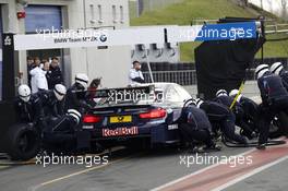 Pitstop Timo Glock (GER) BMW Team MTEK BMW M3 DTM 13.04.2015, DTM Test, Motorsport Arena Oschersleben, Germany, Monday.