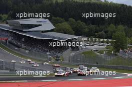 Start of the Race, GTE and GTC Class 11.-12.07.2015. ELMS Round 3, Spielberg, Austria.