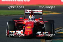 Sebastian Vettel (GER) Ferrari SF15-T. 13.03.2015. Formula 1 World Championship, Rd 1, Australian Grand Prix, Albert Park, Melbourne, Australia, Practice Day.