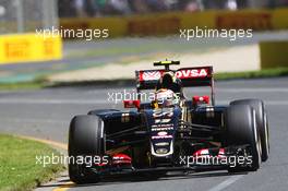 Pastor Maldonado (VEN) Lotus F1 E23. 13.03.2015. Formula 1 World Championship, Rd 1, Australian Grand Prix, Albert Park, Melbourne, Australia, Practice Day.