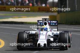 Felipe Massa (BRA) Williams FW37. 13.03.2015. Formula 1 World Championship, Rd 1, Australian Grand Prix, Albert Park, Melbourne, Australia, Practice Day.
