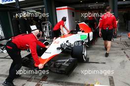 Manor Marussia F1 Team in the pits. 13.03.2015. Formula 1 World Championship, Rd 1, Australian Grand Prix, Albert Park, Melbourne, Australia, Practice Day.