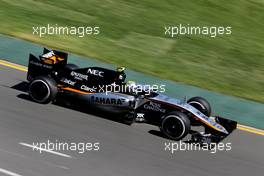 Sergio Perez (MEX), Sahara Force India  13.03.2015. Formula 1 World Championship, Rd 1, Australian Grand Prix, Albert Park, Melbourne, Australia, Practice Day.