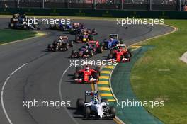 Felipe Massa (BRA) Williams FW37 at the start of the race. 15.03.2015. Formula 1 World Championship, Rd 1, Australian Grand Prix, Albert Park, Melbourne, Australia, Race Day.