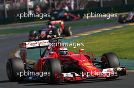 Kimi Raikkonen (FIN) Ferrari SF15-T. 15.03.2015. Formula 1 World Championship, Rd 1, Australian Grand Prix, Albert Park, Melbourne, Australia, Race Day.