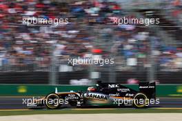 Nico Hulkenberg (GER) Sahara Force India F1 VJM08. 15.03.2015. Formula 1 World Championship, Rd 1, Australian Grand Prix, Albert Park, Melbourne, Australia, Race Day.
