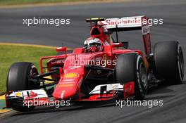 Kimi Raikkonen (FIN) Ferrari SF15-T. 14.03.2015. Formula 1 World Championship, Rd 1, Australian Grand Prix, Albert Park, Melbourne, Australia, Qualifying Day.