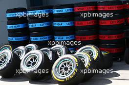 Pirelli tyres. 14.03.2015. Formula 1 World Championship, Rd 1, Australian Grand Prix, Albert Park, Melbourne, Australia, Qualifying Day.