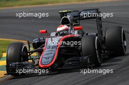 Jenson Button (GBR) McLaren MP4-30. 14.03.2015. Formula 1 World Championship, Rd 1, Australian Grand Prix, Albert Park, Melbourne, Australia, Qualifying Day.