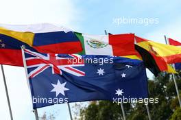 Flags. 14.03.2015. Formula 1 World Championship, Rd 1, Australian Grand Prix, Albert Park, Melbourne, Australia, Qualifying Day.