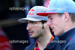 Carlos Sainz (ESP), Scuderia Toro Rosso and Max Verstappen (NL), Scuderia Toro Rosso  14.03.2015. Formula 1 World Championship, Rd 1, Australian Grand Prix, Albert Park, Melbourne, Australia, Qualifying Day.