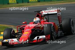 Sebastian Vettel (GER) Ferrari SF15-T. 14.03.2015. Formula 1 World Championship, Rd 1, Australian Grand Prix, Albert Park, Melbourne, Australia, Qualifying Day.